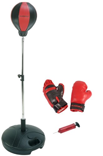 HUDORA Punchingball Set mit Boxhandschuhen & Pumpe – Boxsack-Set – 74501/01