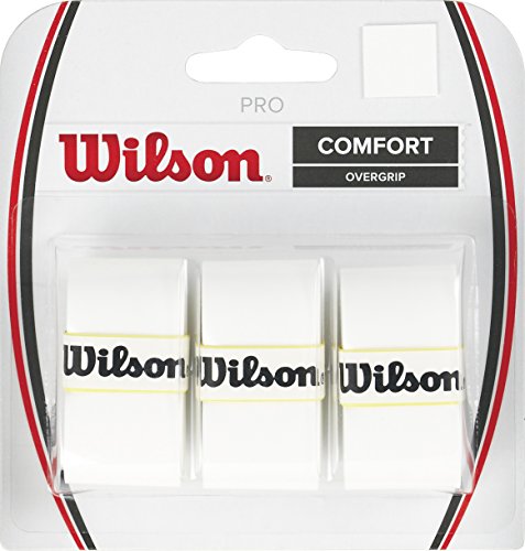 Wilson Griffbänder Comfort Pro Overgrip 3er Pack, White, WRZ4014WH