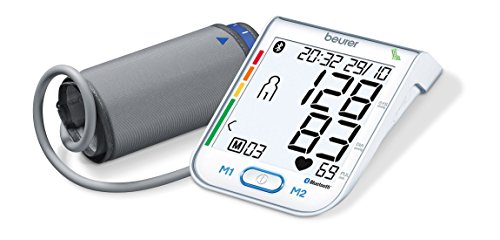 Beurer BM 77 Bluetooth® Blutdruckmessgerät Oberarm weiß | digitales Blutdruck- und Pulsmessgerät inkl. Diagnose App