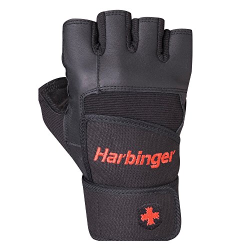 Harbinger Uni Fitnesshandschuhe Pro Wrist Wrap, schwarz, M, 19140M