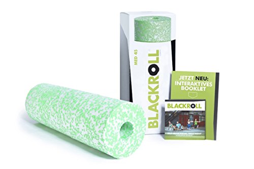 BLACKROLL® MED 45 Faszienrolle  – das Original (Härtegrade weich) – Die softe Selbstmassage-Rolle für die Faszien in weiß/grün