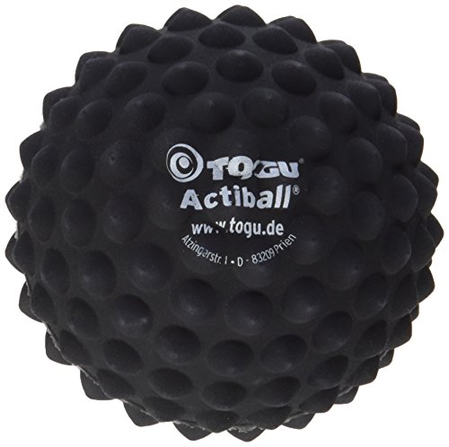 TOGU Actiball Faszientraining Faszienmassage Ball, Schwarz, 9 cm