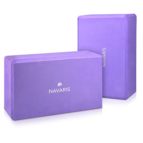 Navaris 2in1 Set Yoga Blöcke – 2x Yoga Block Hilfsmittel für Pilates Yoga Training – Yoga Zubehör Einsteiger Fortgeschrittene – Verschiedene Farben