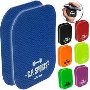 C.P.Sports unverwüstliche Griffpads gummiert, Powerpad, Fitness-Pads, Griffpolster für Fitnesstraining, Krafttraining und Bodybuilding (Neongelb)