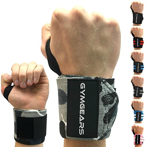 Handgelenk Bandagen [2er Set] Wrist Wraps 45cm – Profi Handgelenkbandage für Kraftsport, Bodybuilding, Powerlifting, CrossFit & Fitness – Für Frauen & Männer geeignet – 2 Jahre Gewährleistung