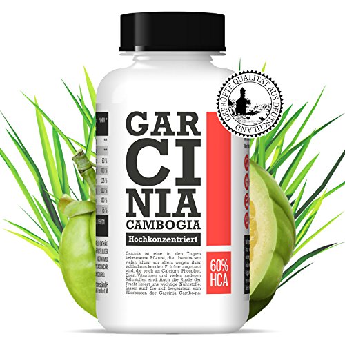 Garcinia Cambogia GC Extrakt VEGAN 60% HCA Fatburner | 90 Kapseln | 1 Monat, 30 Cent pro Tag