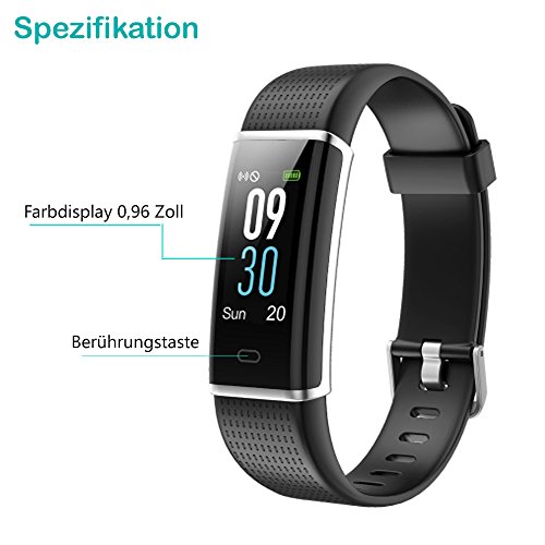 YAMAY Fitness Armband,Wasserdicht IP68 Fitness Tracker mit Pulsmesser 0