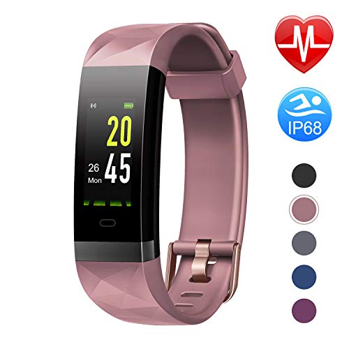 Letsfit Fitness Armband Farbbildschirm mit Pulsmesser, Fitness Tracker IP68 Wasserdicht 0,96 Zoll Aktivitätstracker Schrittzähler Pulsuhren Smart Watch für Herren Damen MEHRWEG
