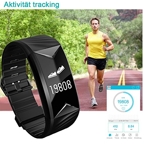 YAMAY Fitness Armband mit Pulsmesser,Fitness Tracker mit Herzfrequenz