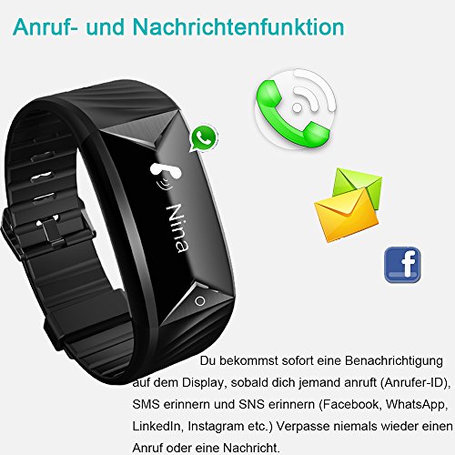 YAMAY Fitness Armband mit Pulsmesser,Fitness Tracker mit Herzfrequenz