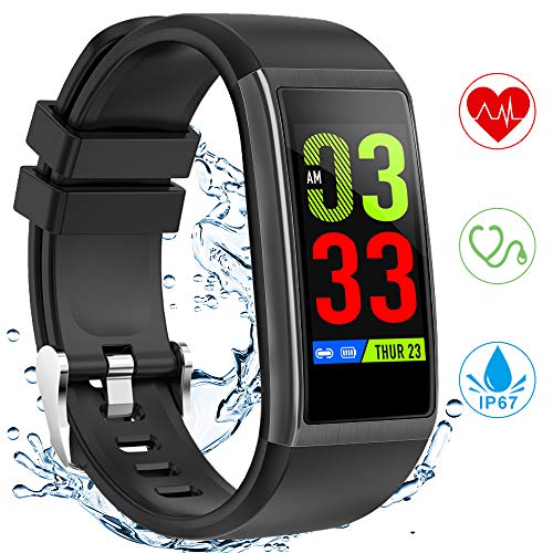 YONMIG Fitness Armband, Fitness Tracker mit Pulsmesser Blutdruckmessung