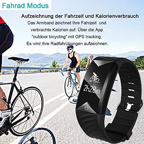 YAMAY Fitness Armband mit Pulsmesser,Fitness Tracker mit Herzfrequenz