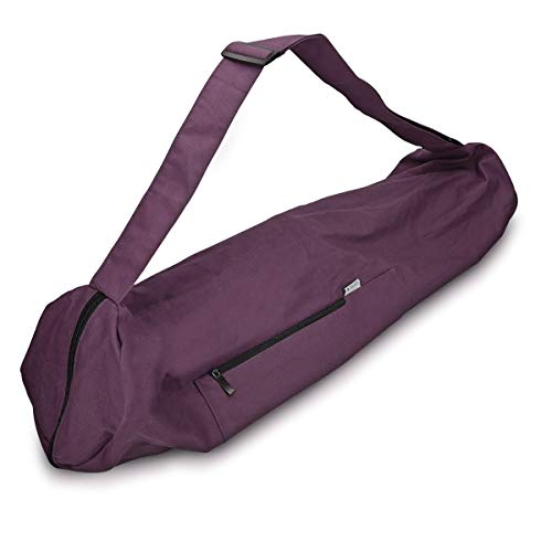 Navaris Yogatasche für Yogamatte aus Baumwolle – Tasche für Yoga Matte mit Reißverschluss Tragegurt – Große Hülle 72 x 29cm – div. Farben