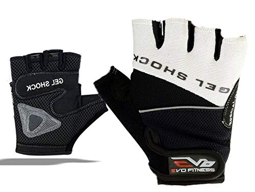 EVO Fitness-Handschuhe zum Gewichtheben, für Rollstuhl, atmungsaktiv, weiß, XL