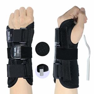 RHINOSPORT Handgelenkbandage Handgelenkstütze Handgelenkschiene, Schutzfunktion Schmerzlinderung und die Stabilität unterstützen, behilflich für Männer und Frauen (Linke, M/L)
