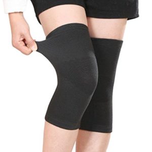Mxixi compression atmungsaktive neopren knie unterstützung halle knieunterstützung wolle kniebandage pads winter warme thermische kniewärmer hülse (schwarz)