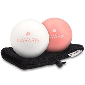Navaris Massageball 2er Set Faszien Massage – Selbstmassage Faszienball Lacrosse Ball Trigger Point – Fuß Roller Triggerpunkte