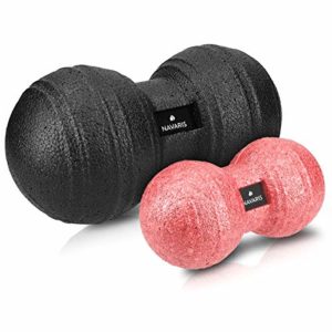 Navaris 2x Peanut Duo Massageball – in 2 Größen – Selbstmassage Duoball Faszienball Set – Trigger Point Massage Ball – Faszienbälle