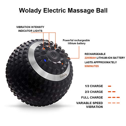 Wolady Elektrisch Massageball vibrierender Massageball Faszienball zur