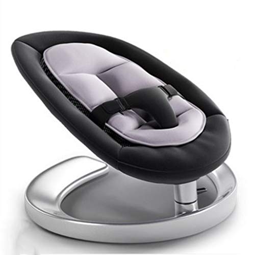 DKJH Babyschaukelstuhl, Sessel, Liegestuhl, elektrische Krippe, Babyartefakt für Baby, Wiegenbett, Stuhl für Neugeborene (Color : Black)