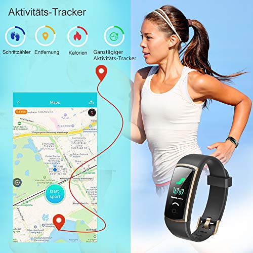 YAMAY Fitness Armband mit Blutdruckmessung,Smartwatch Fitness Tracker