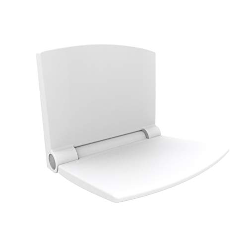 Sanit Duschsitz Lifestyle (für Dusche, Bad ergonomische Sitzfläche Absenkautomatik Farbe weiß) weiß, 54.002.01.0000